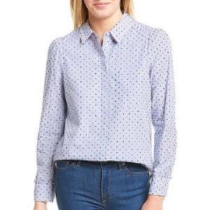 Court & Rowe Flocked Dot Shirt